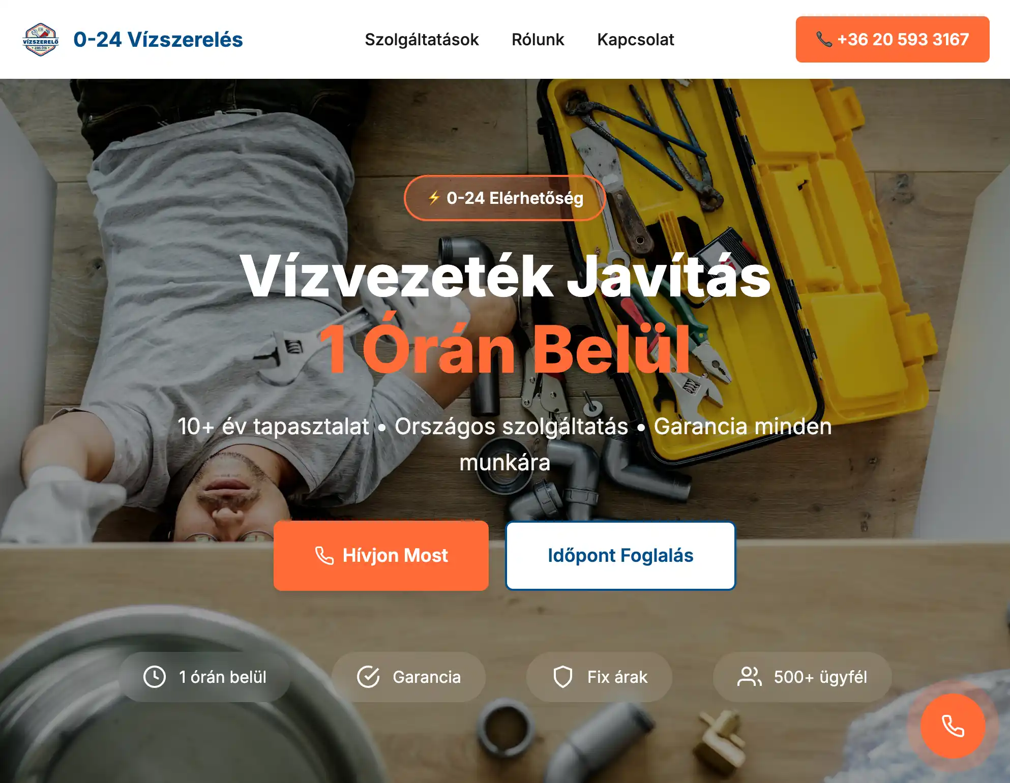 0-24 vízszerelő marketing kampány